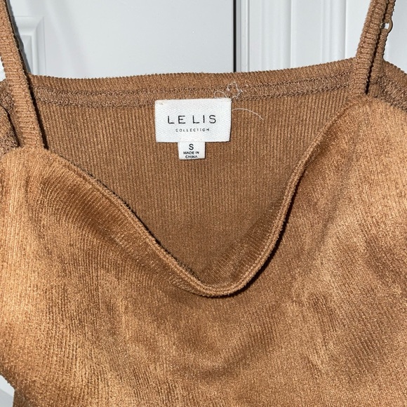 Bodysuit. Ribbed. Suede material. Spaghetti straps. Size S. - Picture 2 of 2